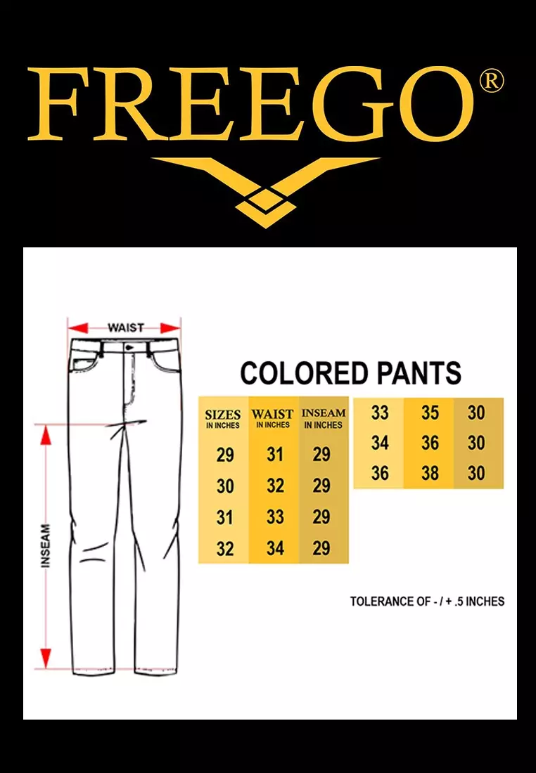 Colored Long Pants Slim Tapered Stretch