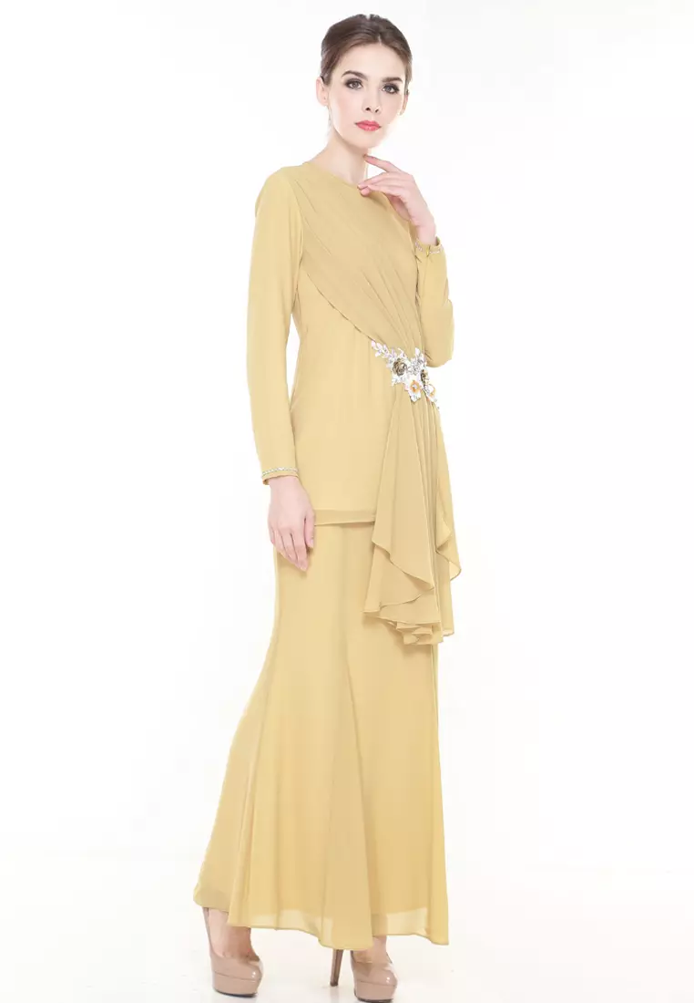 Pionery Kurung Modern in Mustard Yellow