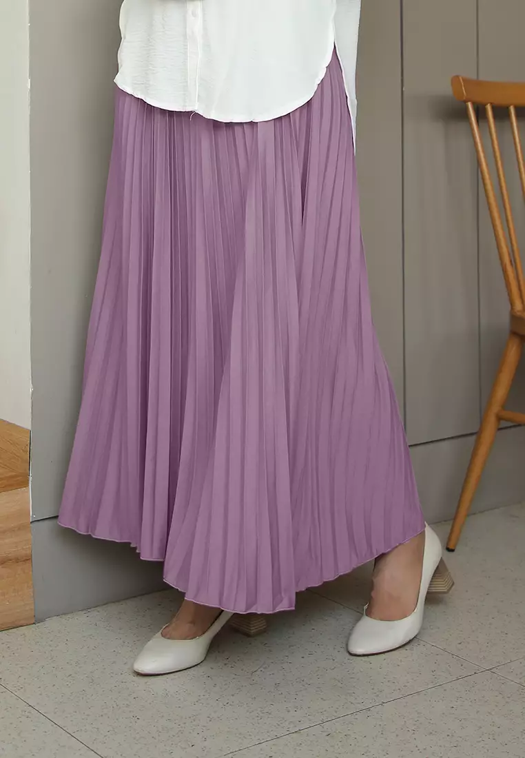 Cotton Bee - Rok Plisket Niana Aline Basic - Mulberry