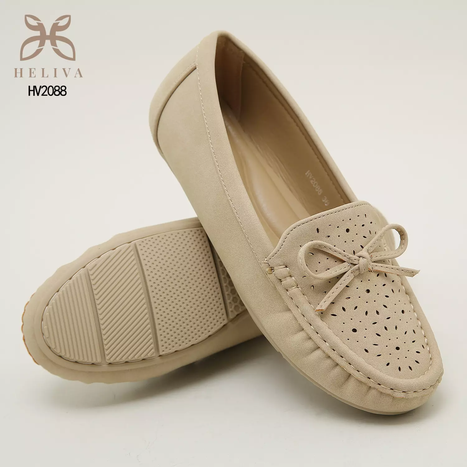 Heliva Elysia Loafers Slip On Bow Shoes