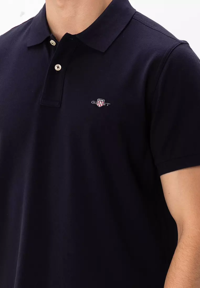 Buy Gant Regular Fit Shield Piqué Polo Shirt 2025 Online ZALORA