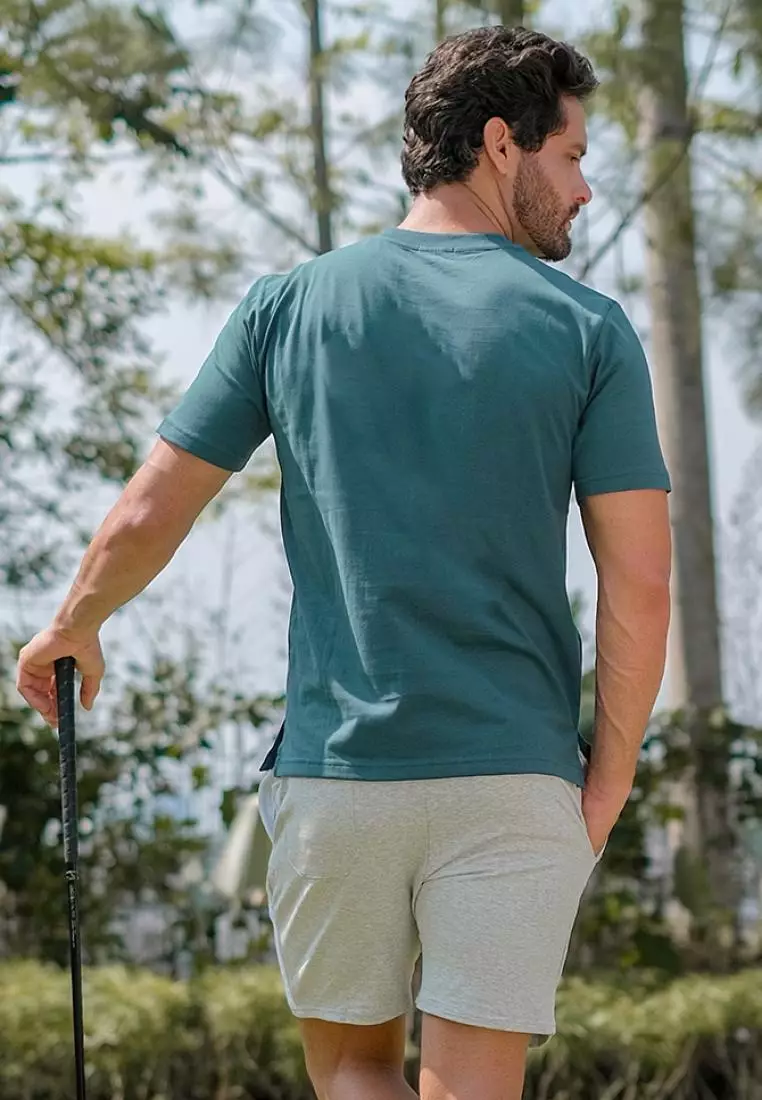 Fitwear - Koas Pria TOMMY PREMIUM COTTON SHORTSLEEVE - LIGHT TEAL 24S