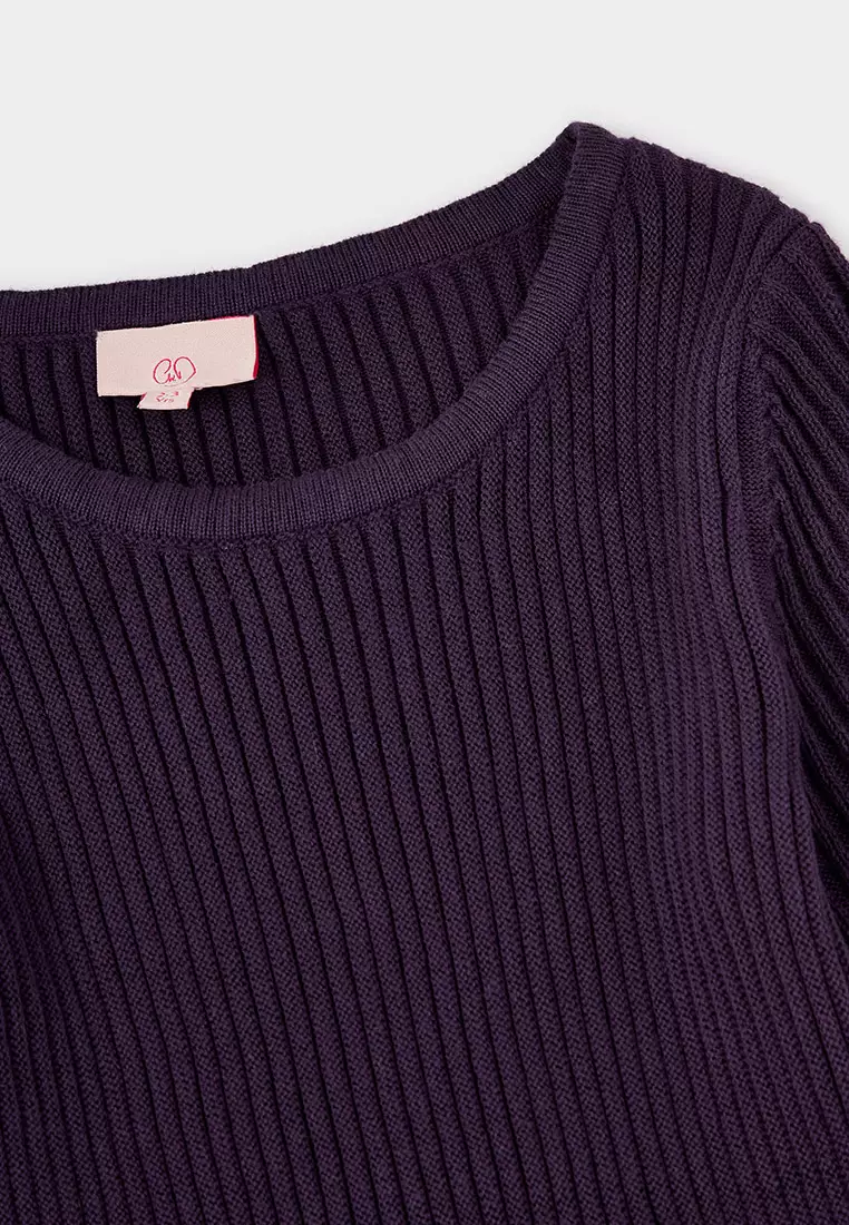 Sion Purple Knitted Dress