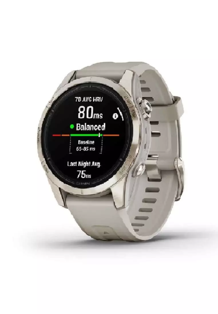 Garmin watch top white band