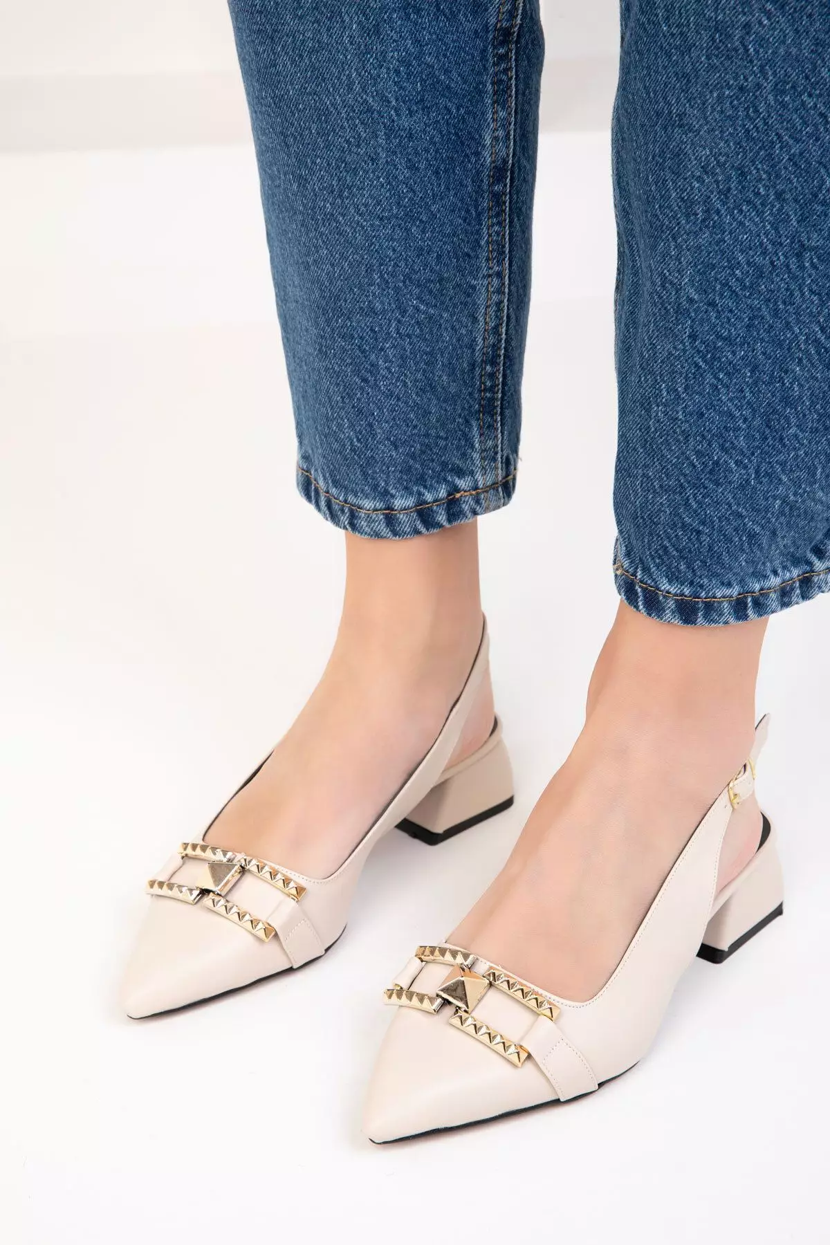 Buckle Slingback Heels