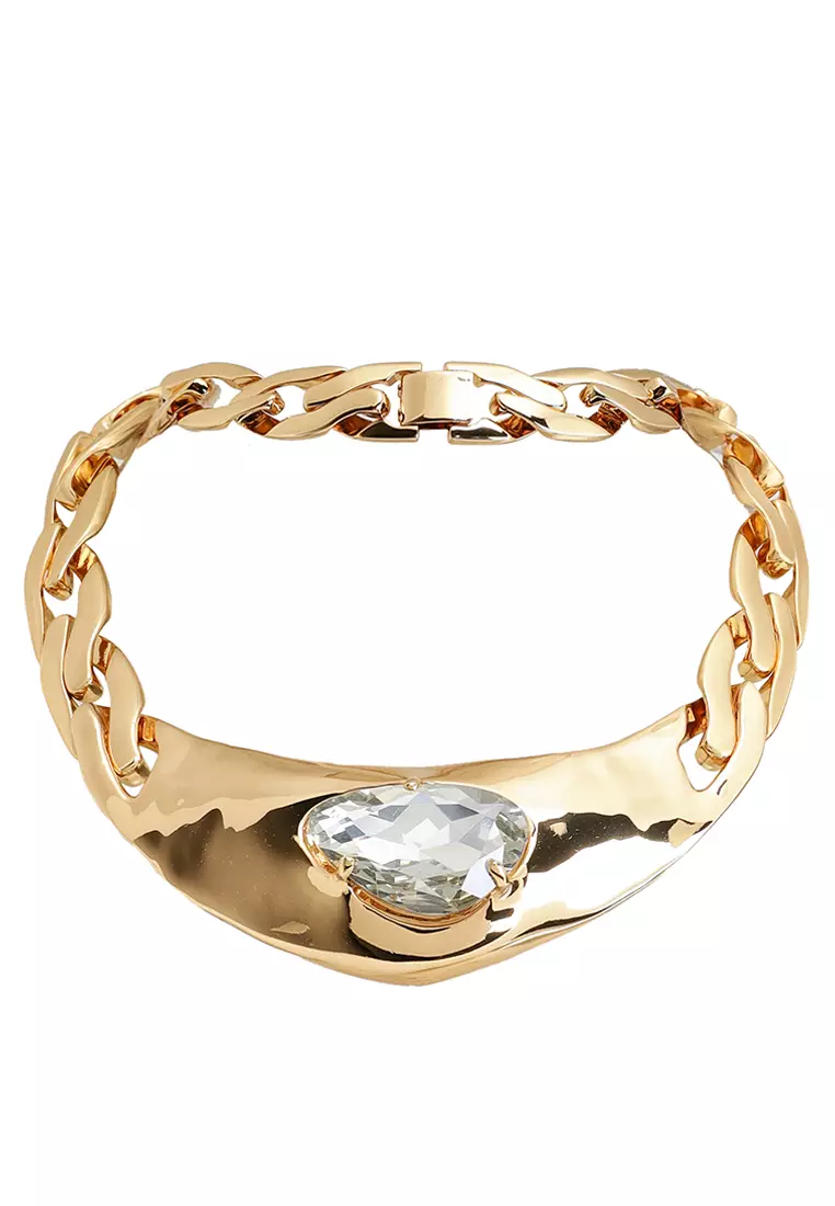 ZARA Maxi Chain ​​Necklace with Gemstone 2025 Buy ZARA Online