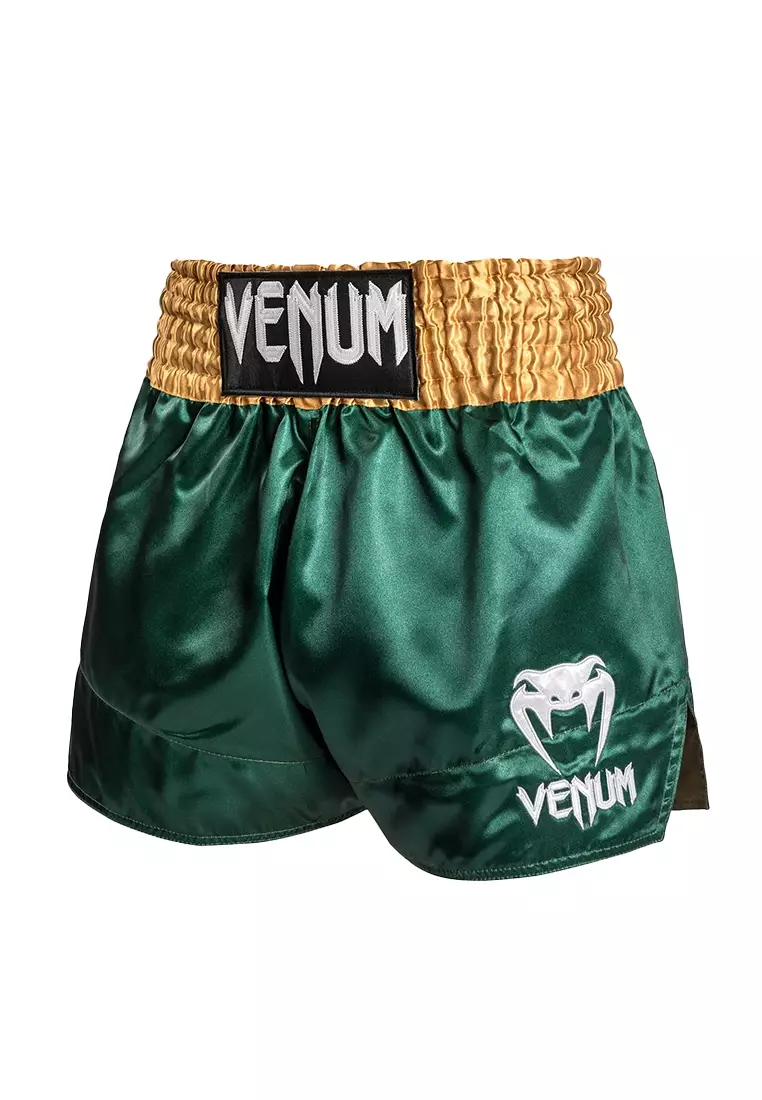 Venum Classic Muay Thai Shorts - Green/Gold/White