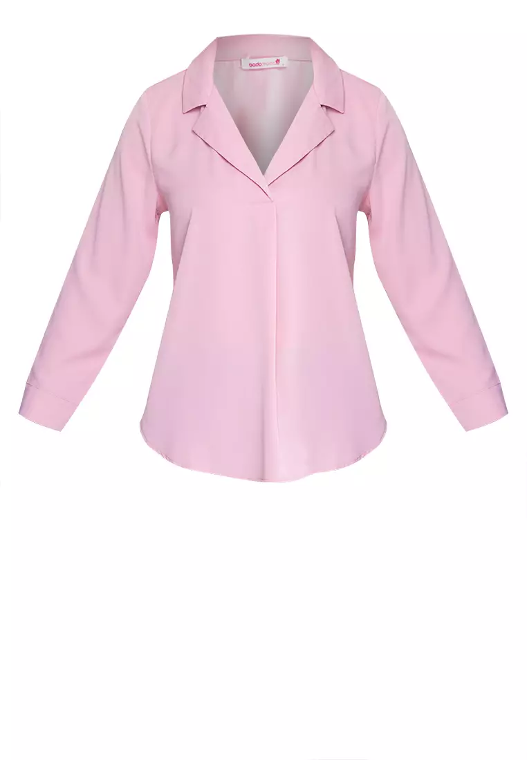 Carenza Long Sleeve Collared Office Top