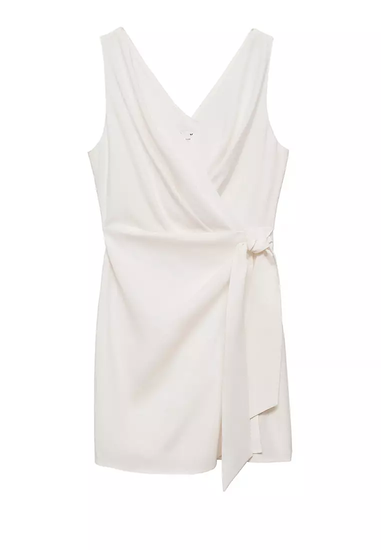 Buy Mango Bow Wrap Dress 2025 Online | ZALORA