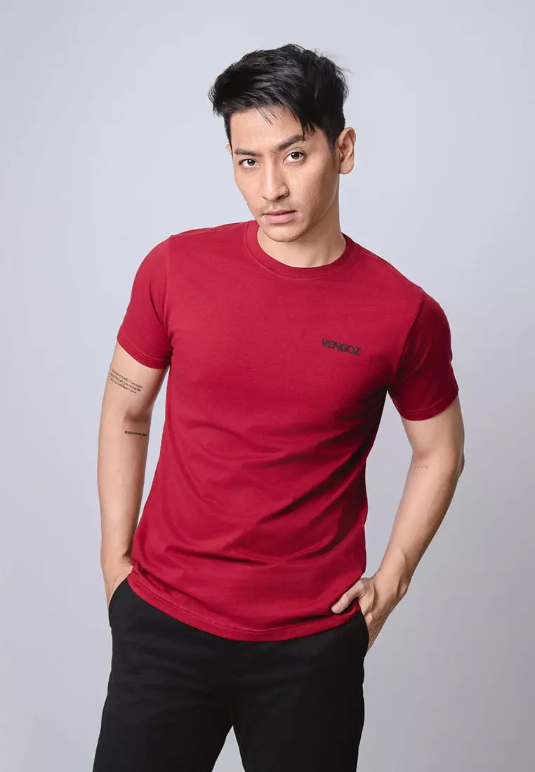 T-Shirt Minimal Logo Dark Red