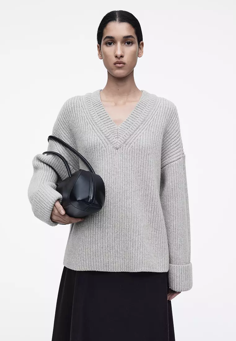 Ennoy 25aw 未開封 M MERINO WOOL SWEATER Ennoy 25aw 未開封 M MERINO WOOL SWEATER Grey V-Neck Merino
