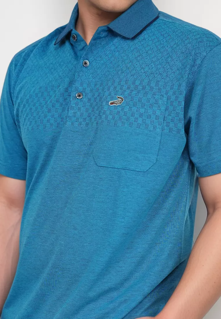 Crocodile DIAMOND | Kaos Premium Pria Men Polo Shirt | Relax Fit 0011 Grey