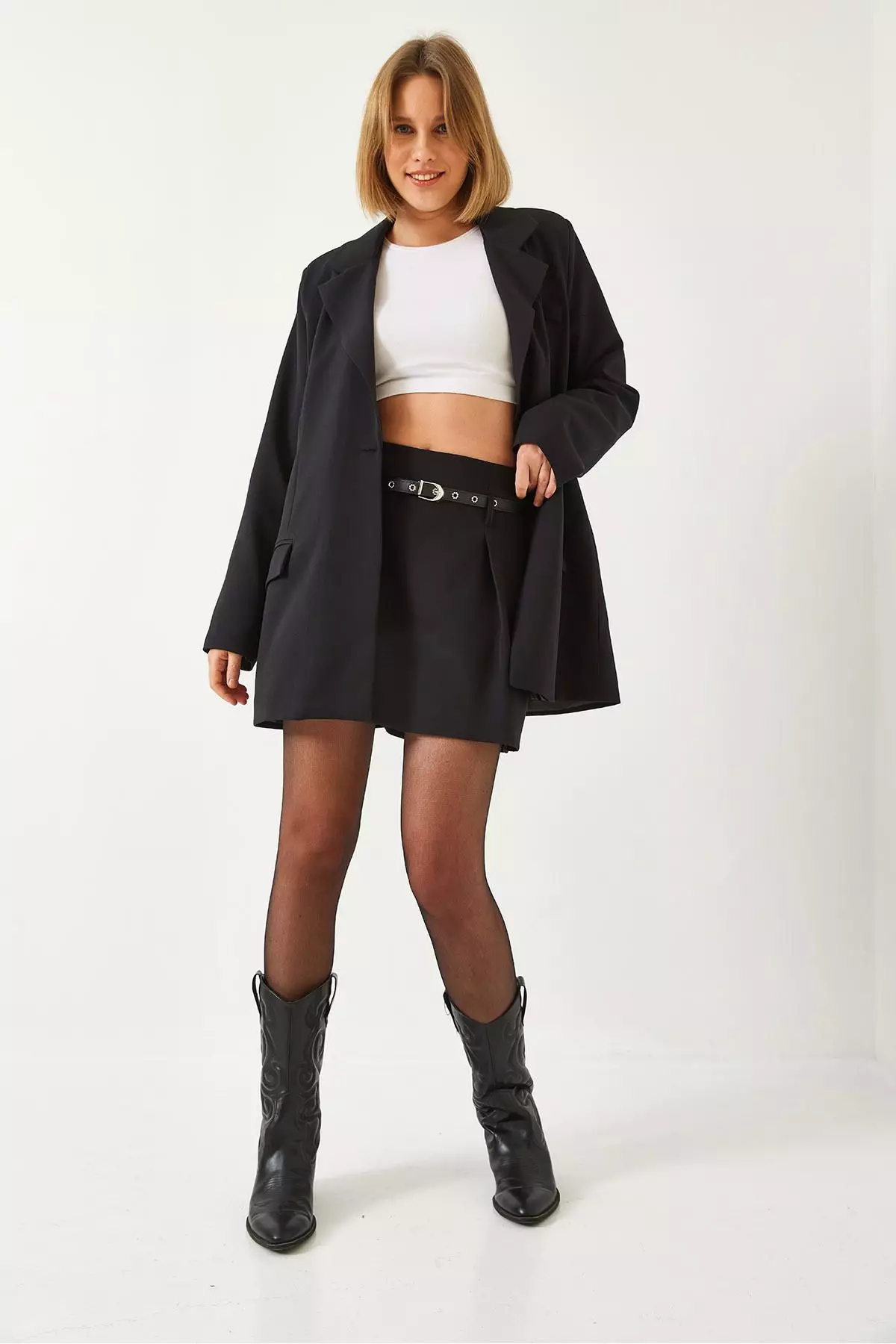 Women's Skirt Jacket Top And Bottom Set Mbms055 60501055