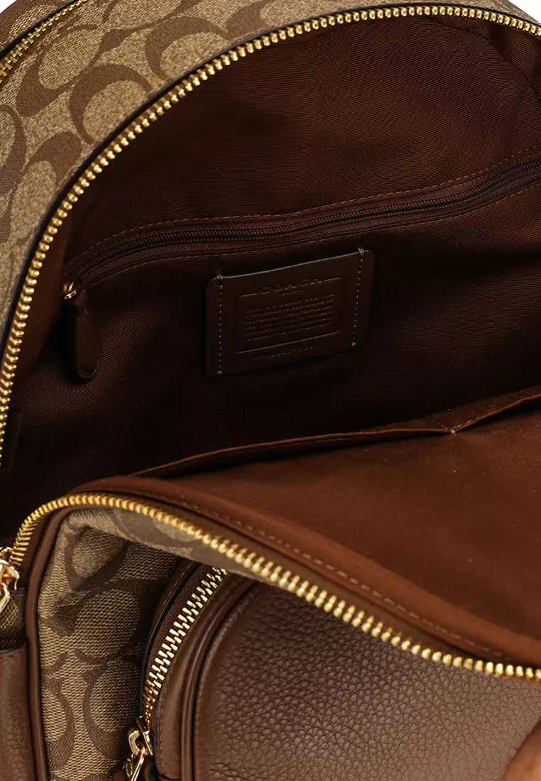 Campus backpack in discount signature canvas with whipstitch