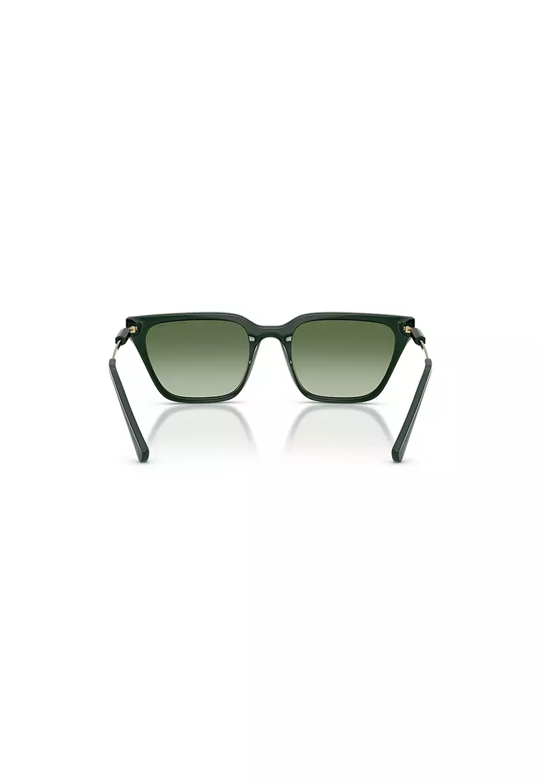 Women's Cat Eye Frame Green Injected Sunglasses - AX4158S