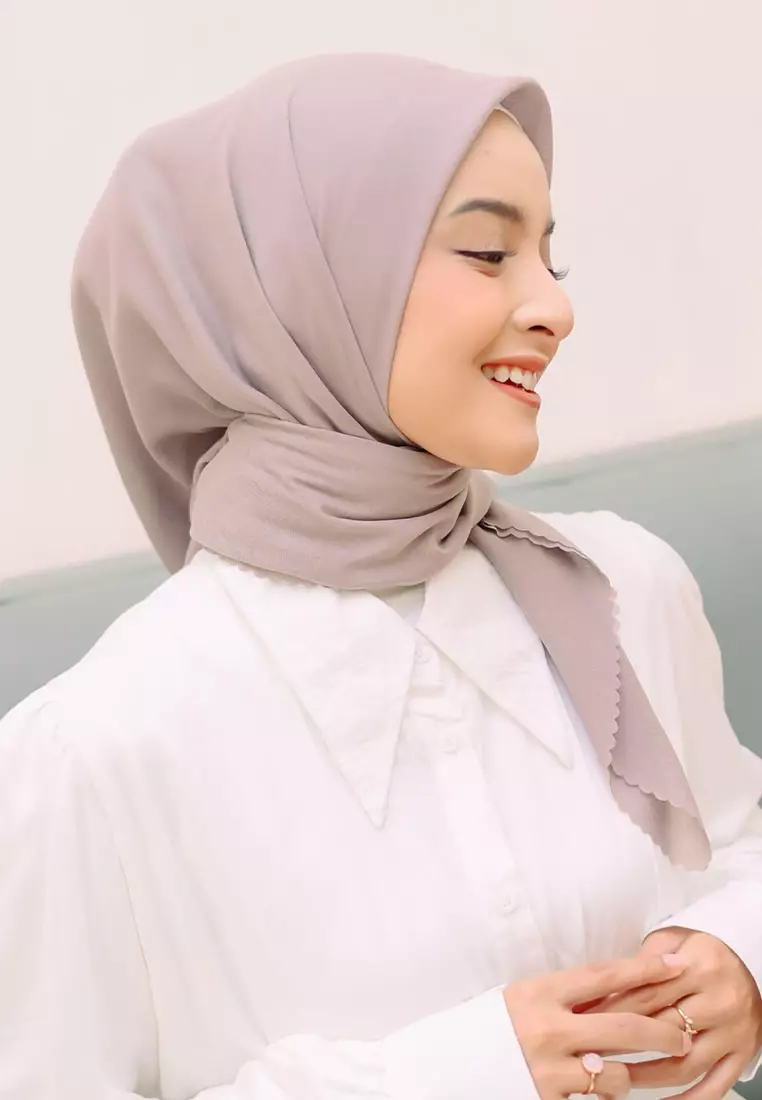 Haraa Voal Grey Cream