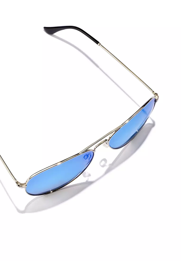 HAWKERS Hawk Polarized Silver Blue Sunglasses For Men And Women, Unisex. Official Product Designed In Spain