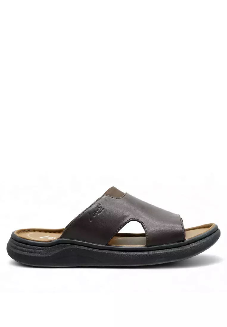 Discount on Louis Cuppers  shoes - SKU: Louis Cuppers Men Slip On Faux Leather Classic Casual Sandals - 250141252