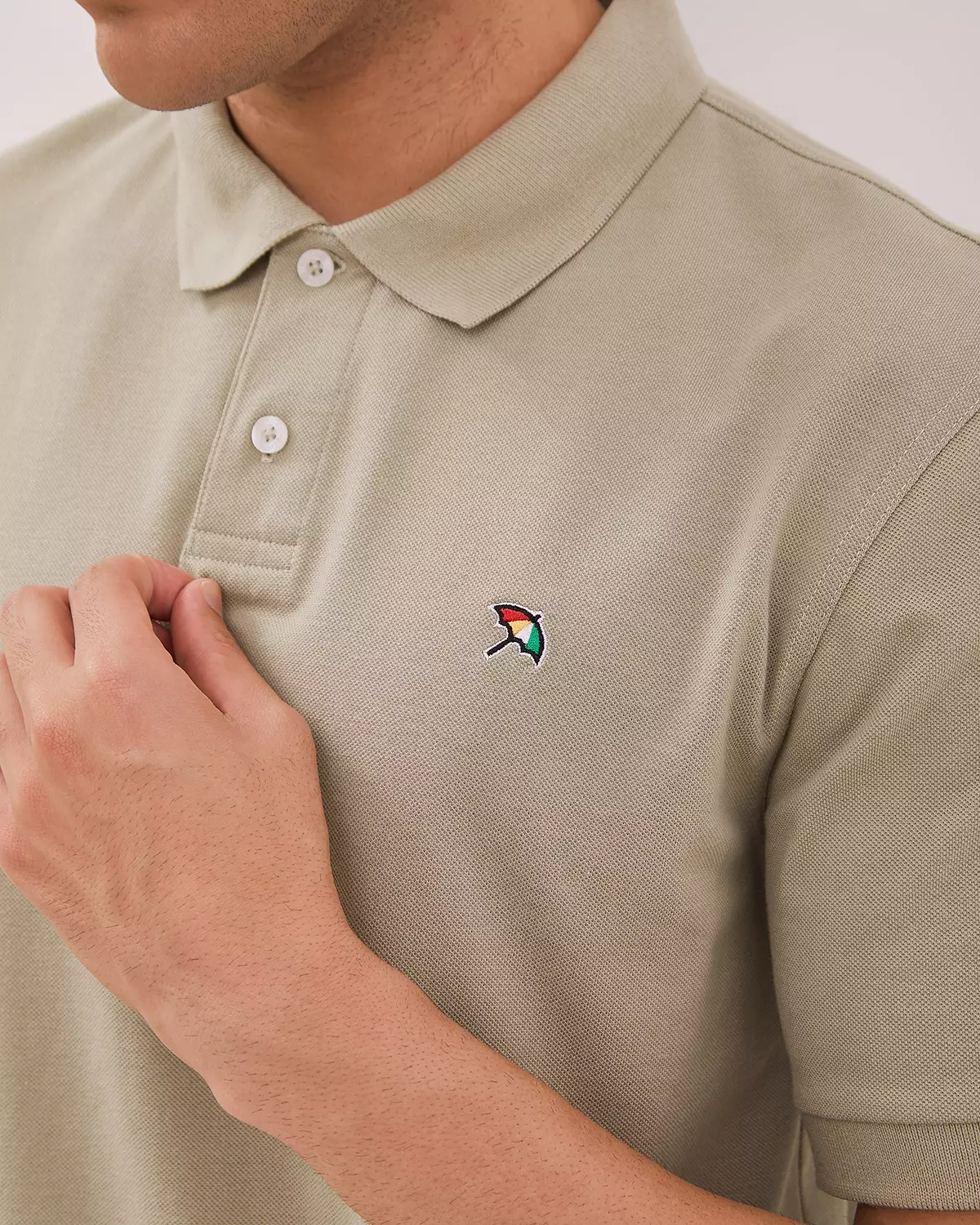 MEN'S GRAY SHORT SLEEVE POLO SHIRT