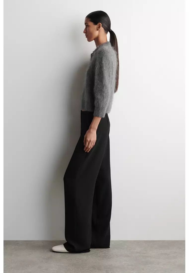 BRUSHED MERINO WOOL POLO JUMPER