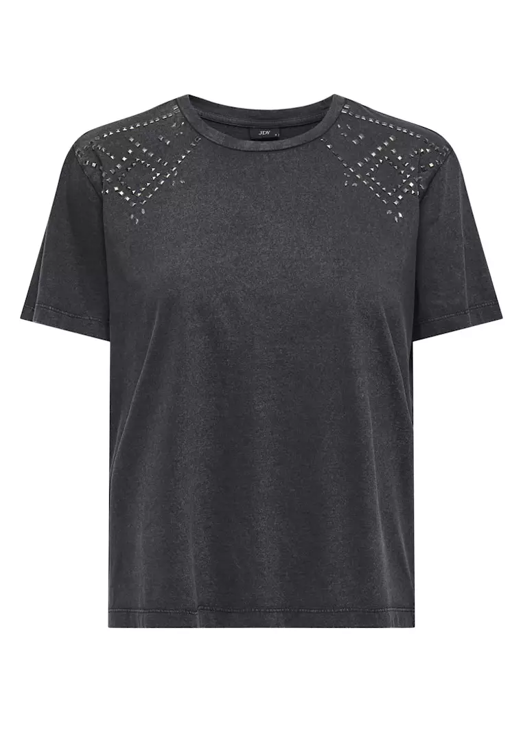 Short Sleeves Stud Jersey Tee