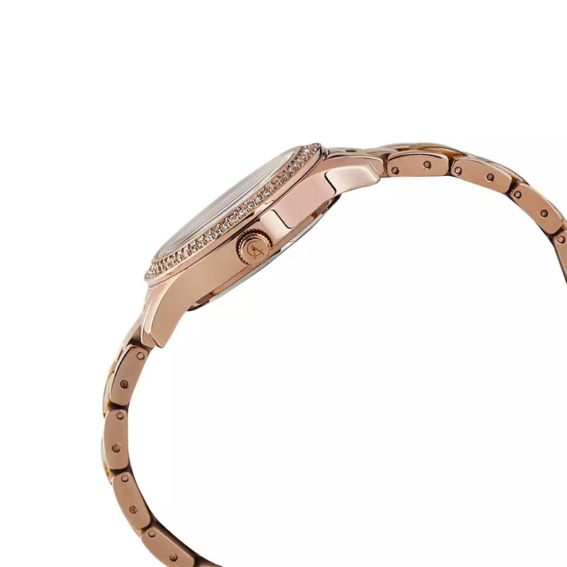 Jam Tangan Wanita Alexandre Christie Passion AC 2932 BF BRGLNLO Ladies Rose Gold Dial Dual Tone St Steel Acetate Strap