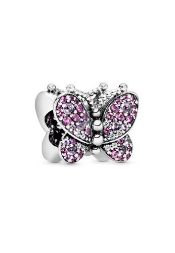 PANDORA silver Pandora Pink Pavé Butterfly Charm A3D4EAC3349B51GS_1