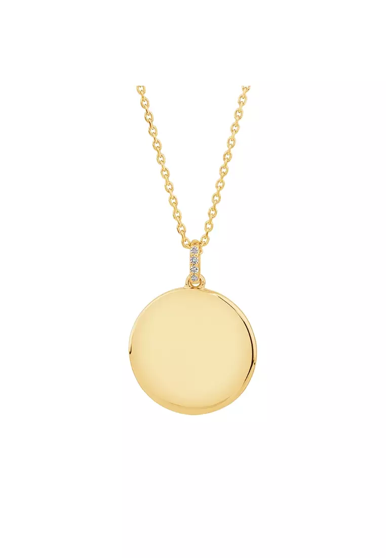 Buy Michael Hill Diamond Accent Engravable Circle Pendant in 10kt