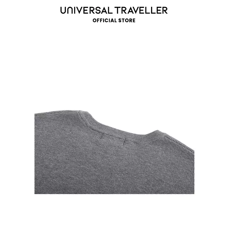 Universal Traveller Waffle Crew Neck Knitted Sweater KS23111