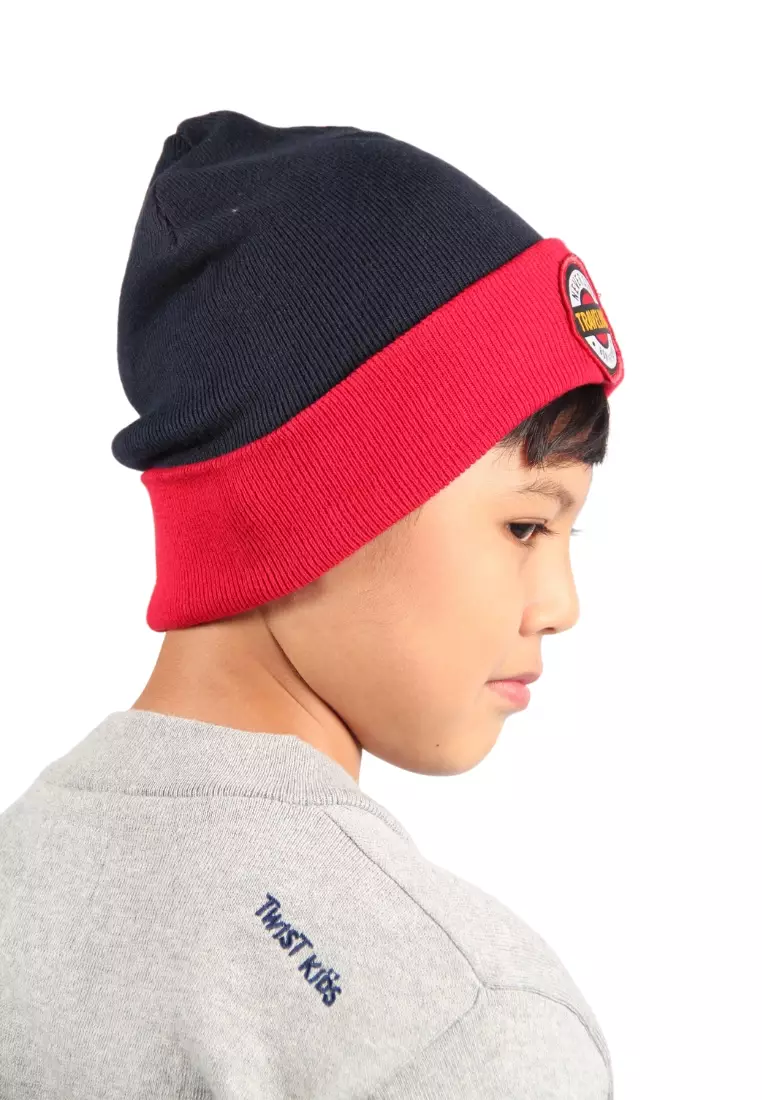 Twist Kids [Official Store] - Dave C, Topi Rajut/Beani Hat/Kerpus Anak Laki-Laki (usia 4-14 tahun) Warna Merah (Red)