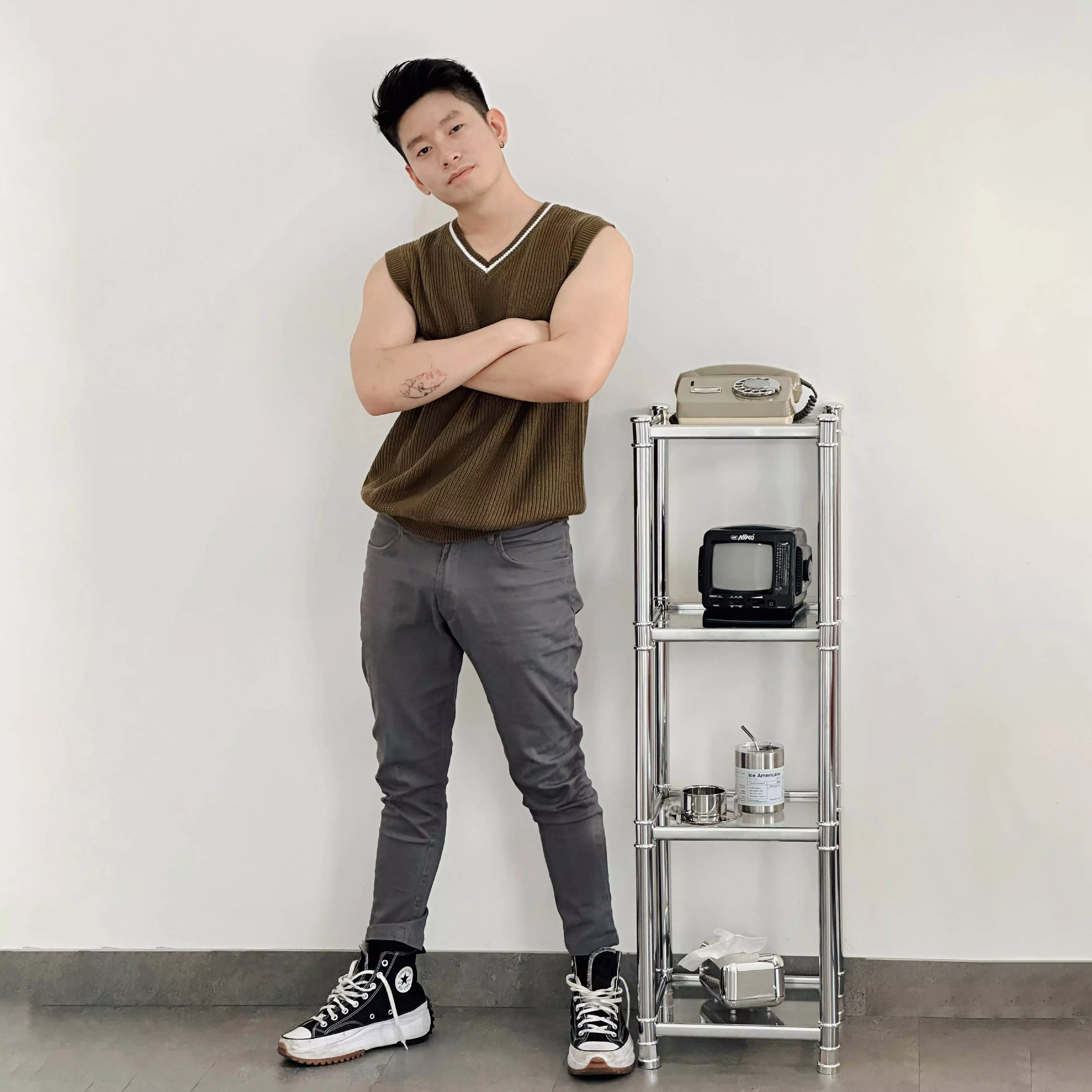 Kale Victor Brown/ Vest atau Rompi Pria premium berbahan dasar acrylic wool Casual