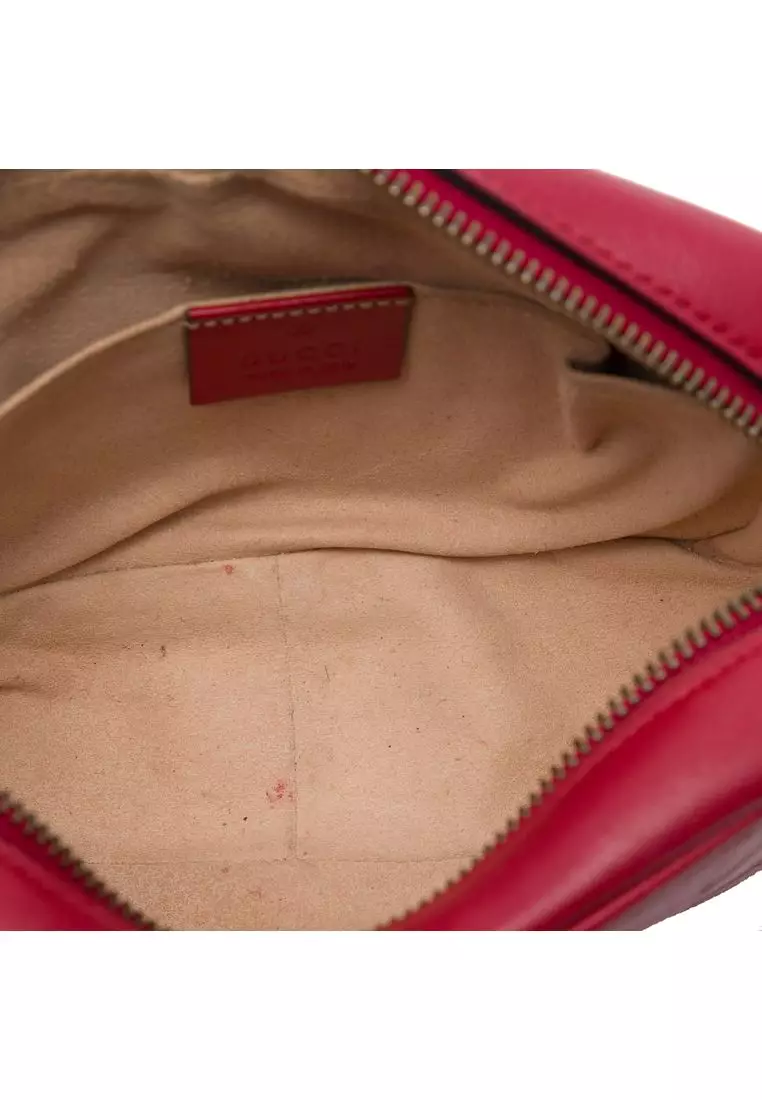 Pre-Loved Gucci Mini Gg Marmont Matelasse Leather Crossbody