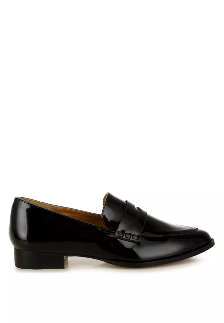 Discount on Rag & CO.  shoes - SKU: Patent Pleather Penny Loafers in Black