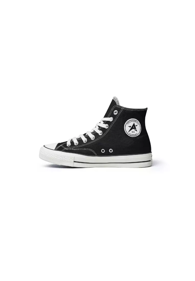 87's Reborn Hi Black White - Sepatu Unisex Pria Wanita