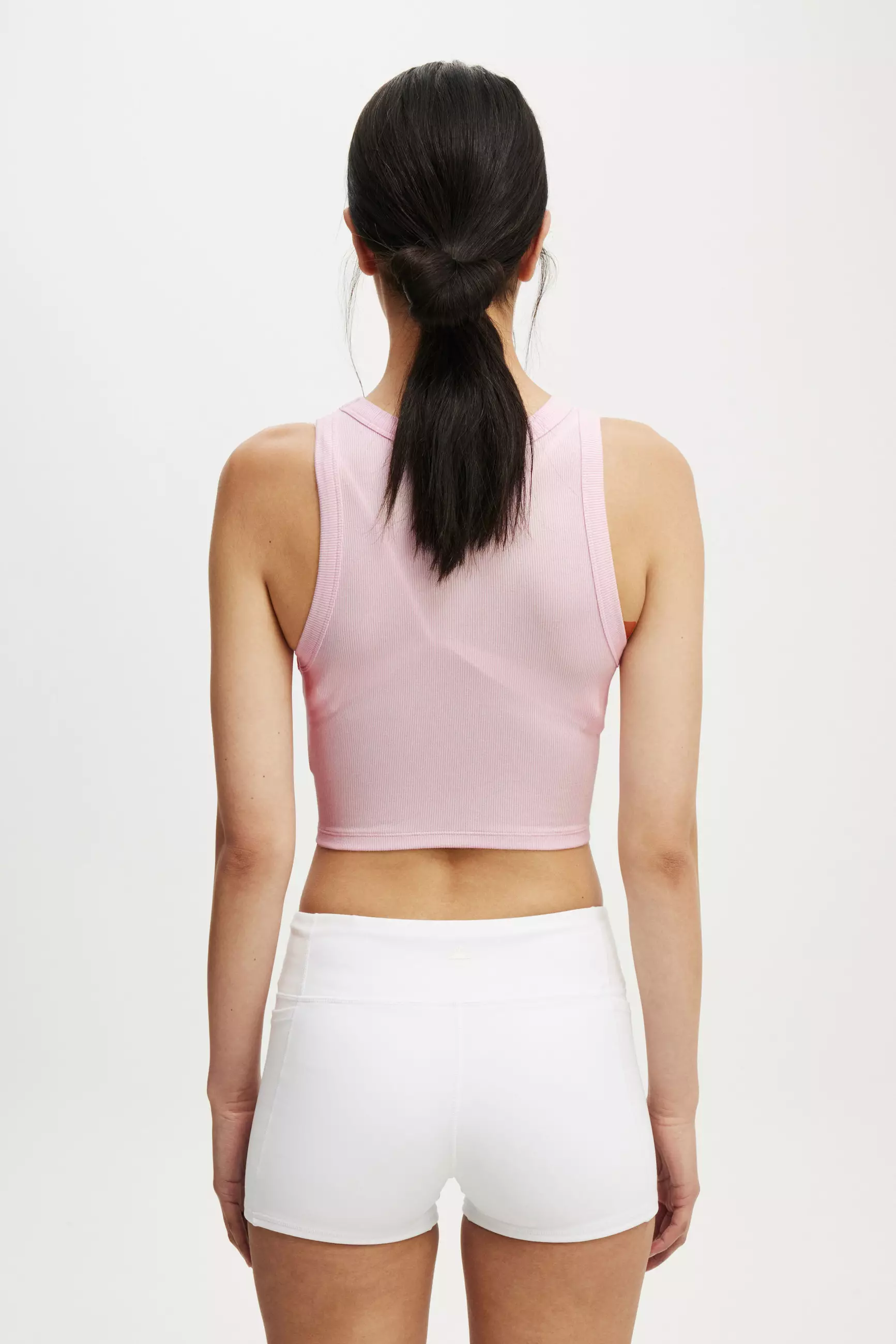 Active Rib Curved Hem Tank Top