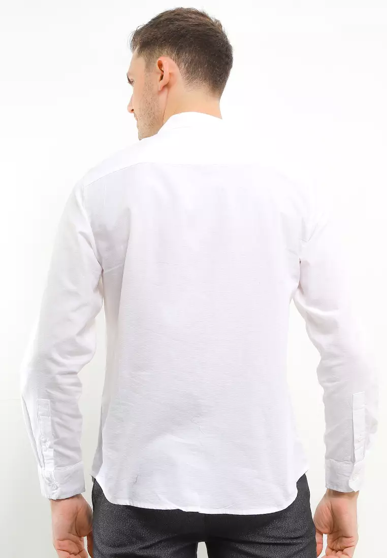 Kemeja Lengan Panjang Slim Fit - White