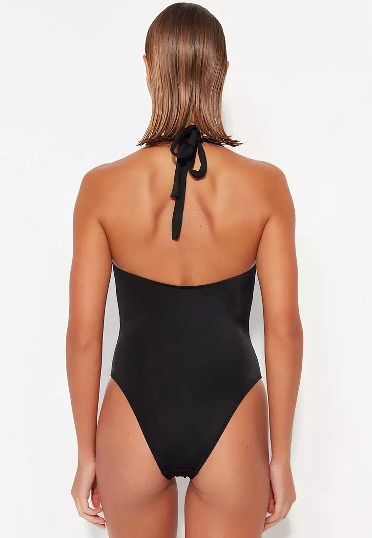 Buy Trendyol Ruched Halter Swimsuit Online