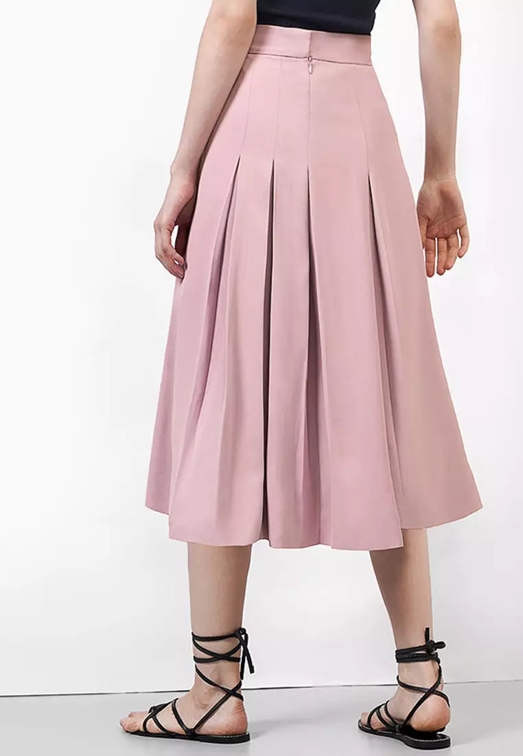 Abstract Pleated Skirt