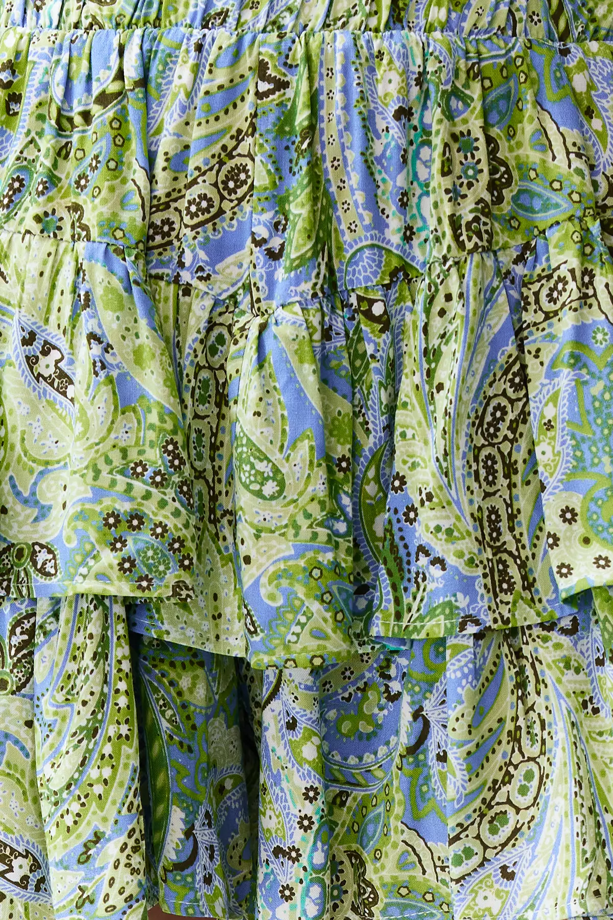 Paisley Pattern Ruffled Shorts