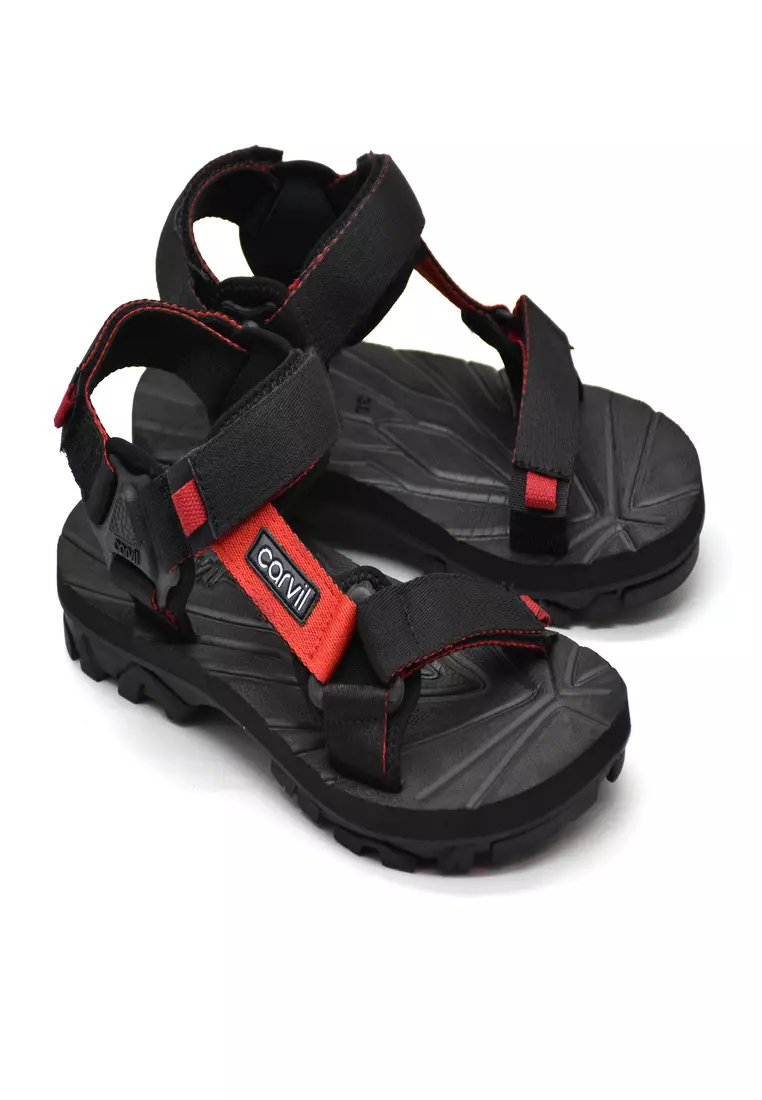 Carvil Sandal Gunung Pria Volker -GM Black/Red