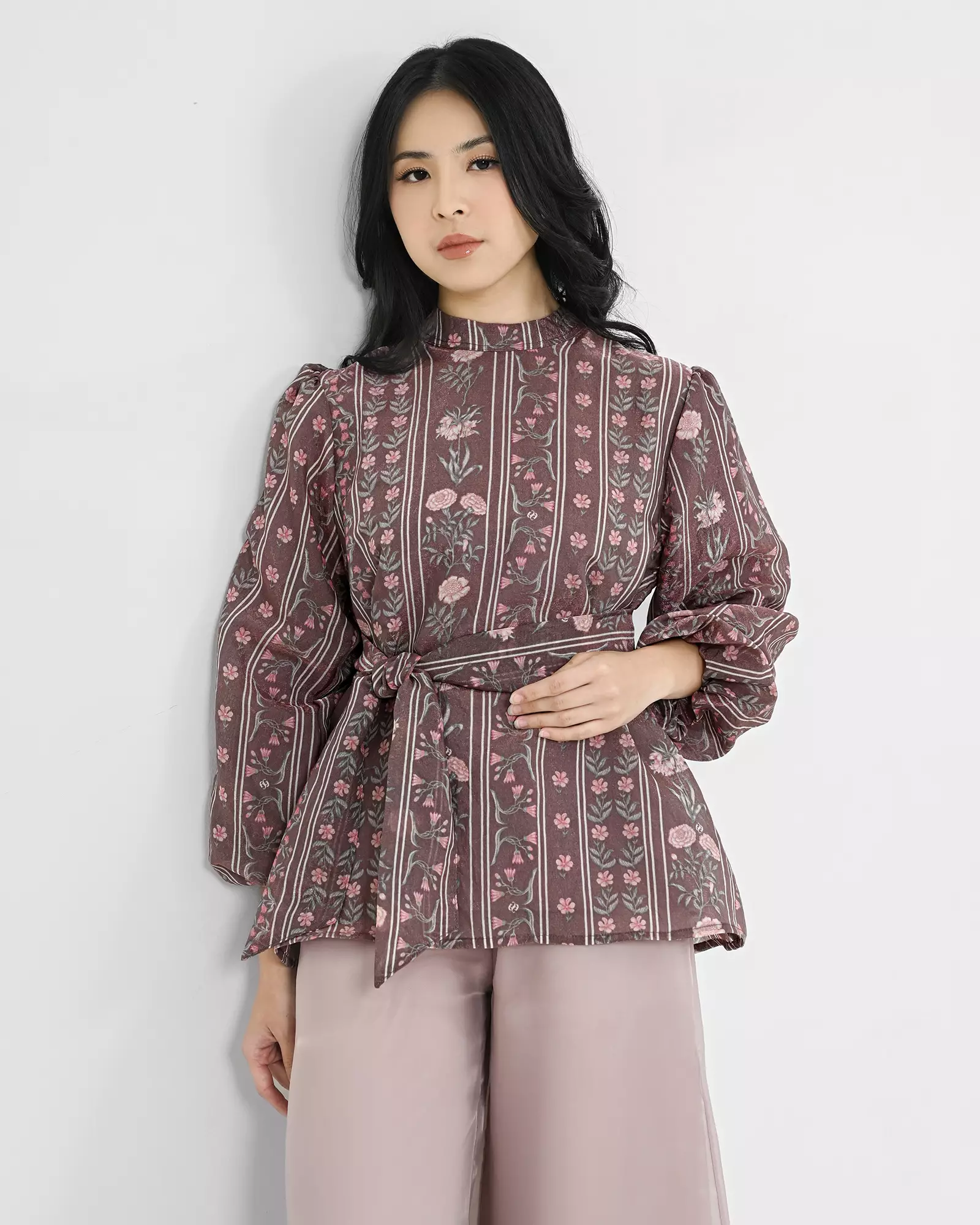 Geulis.id RAMANTA BLOUSE - MAHOGANY
