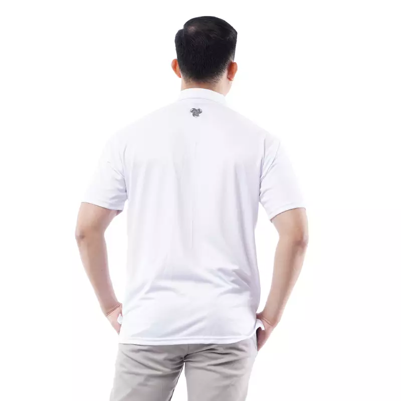 Tiento Pakaian Olahraga Golf Pria Polo Dry Fit Men White
