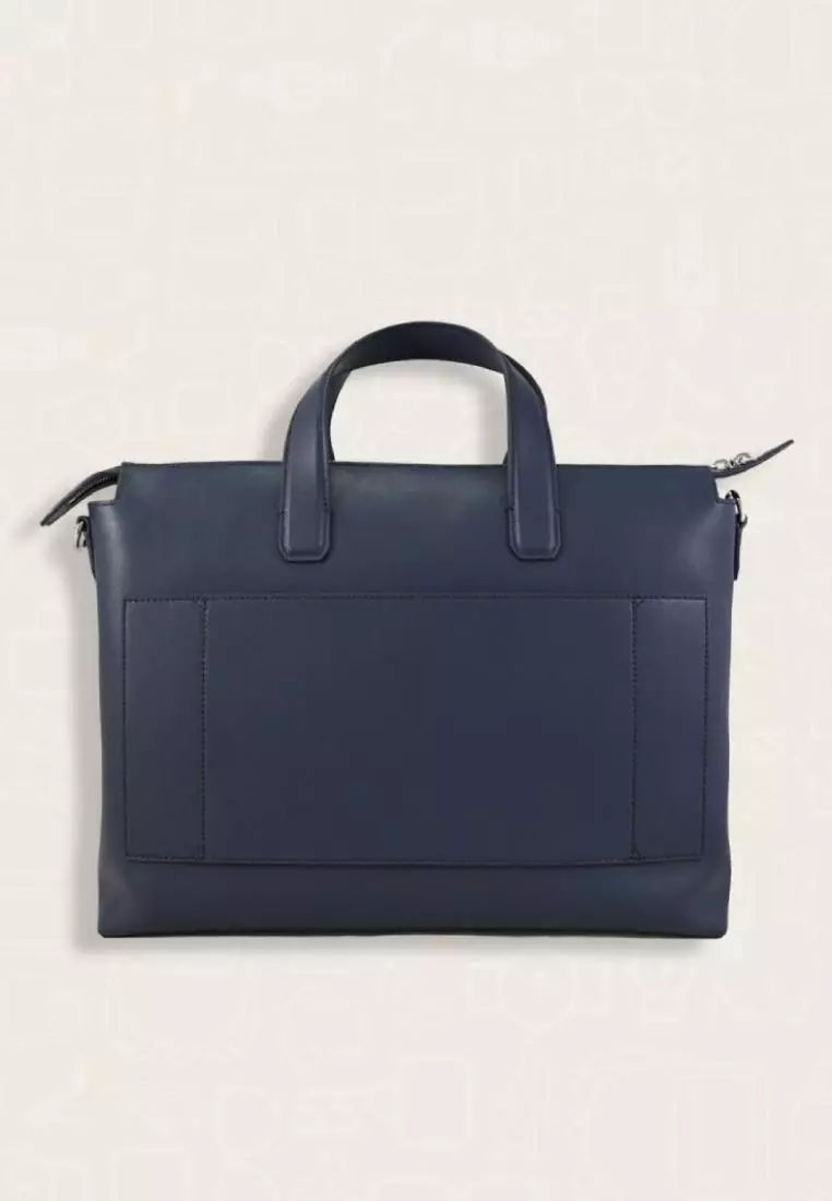 Jual BALLY Bally Haies Leather Briefcase Midnight Navy Original