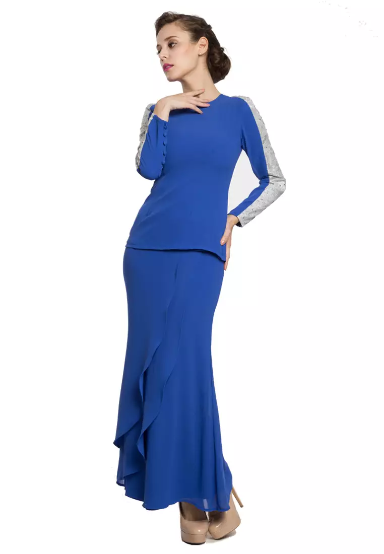 Buy RINA NICHIE COUTURE Lurna Kurung Modern in Blue Online | ZALORA ...