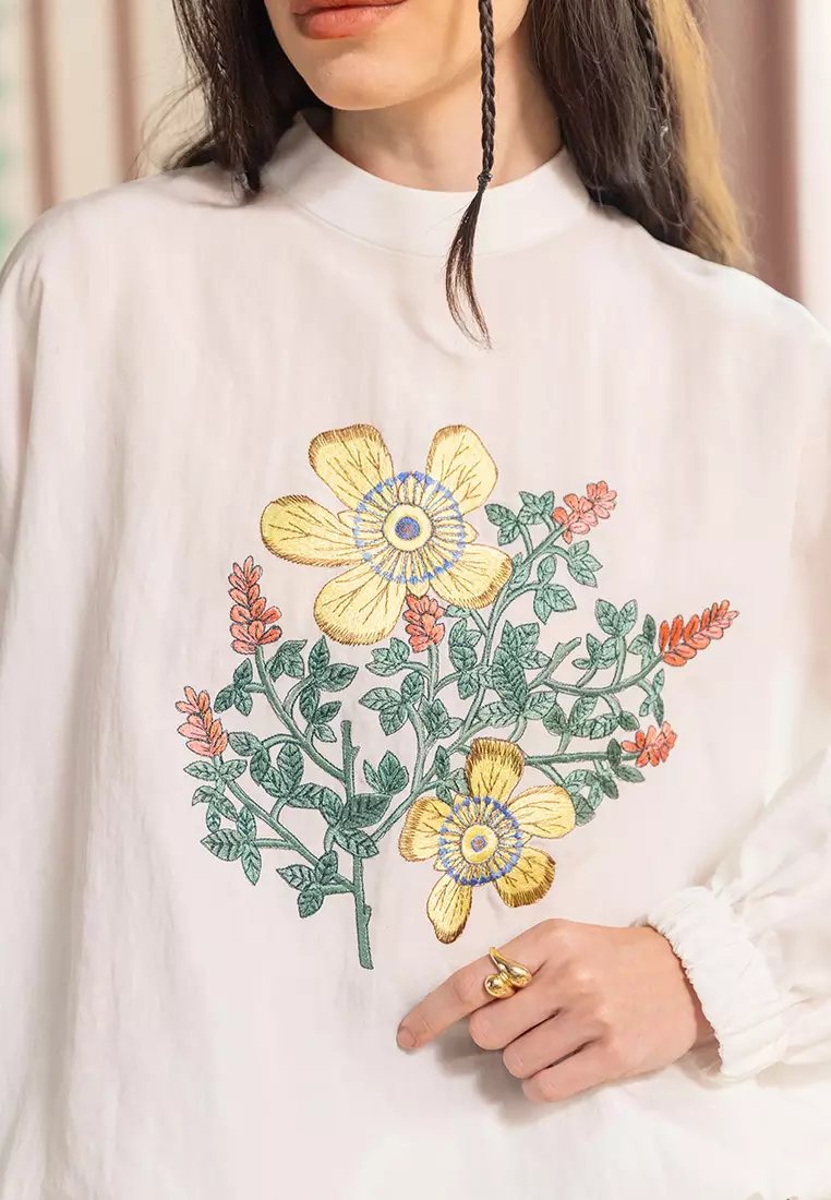 Kami Cirra Puff Sleeves Top White