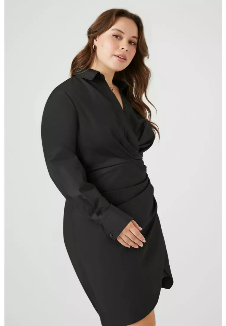 Buy FOREVER 21 Plus Size Pleated Tulip Hem Dress 2024 Online