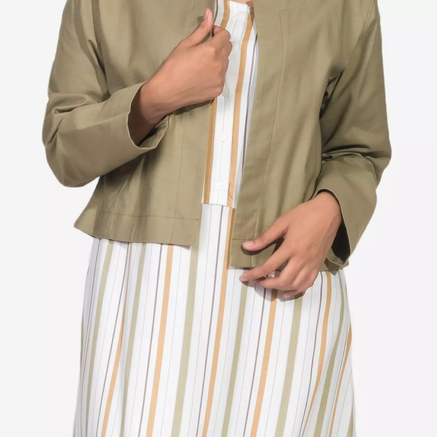 C2 Vionix Green Set Pieces Dress Wanita