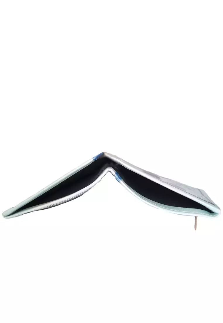 Dompet Kulit Vegan Wallet Currency USD100 Grey