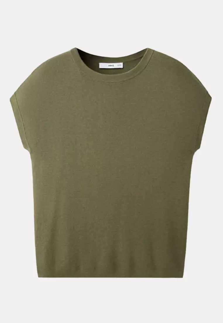 Short-Sleeved Knitted T-Shirt