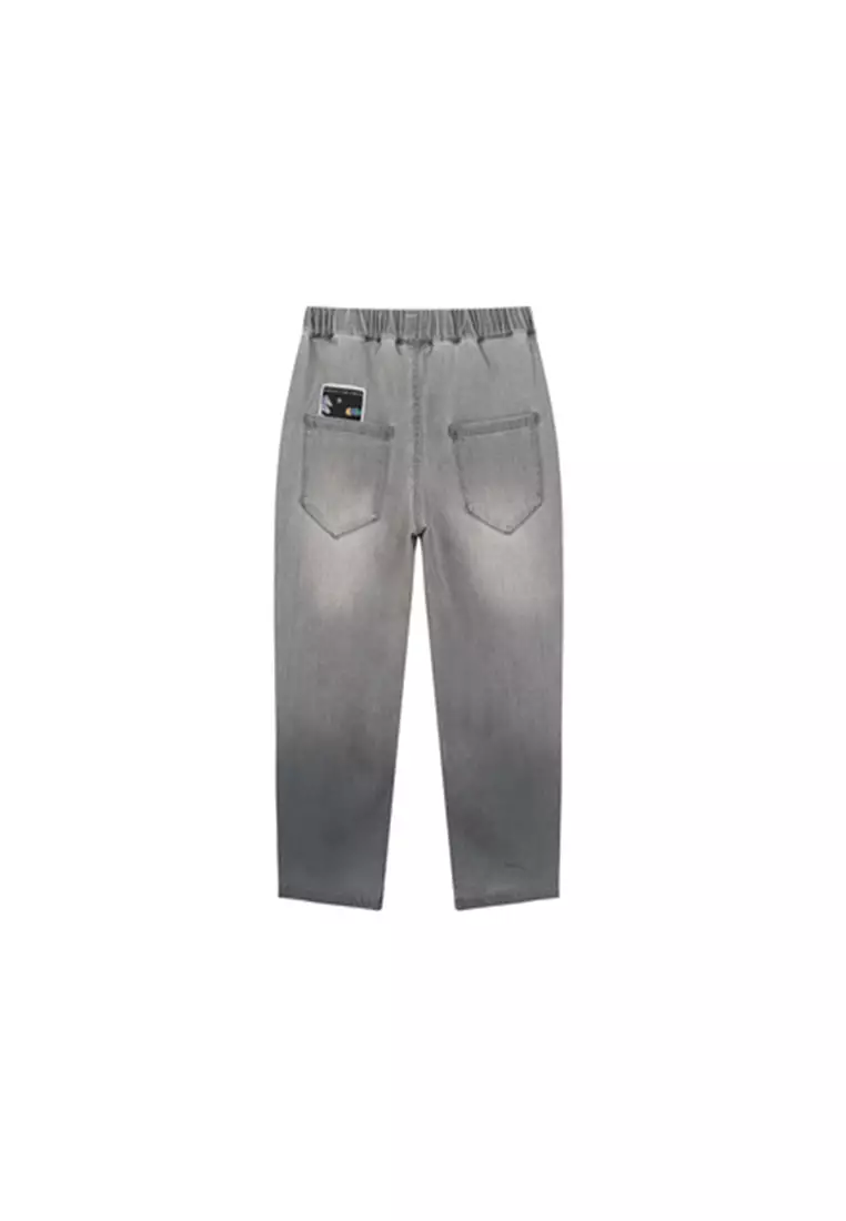 Elastic Waist Baggy Jeans